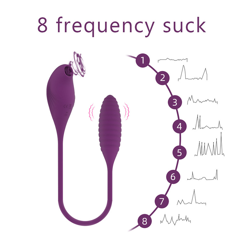 Вибратор с дилдо для сосания влагалища с вибрирующим яйцом